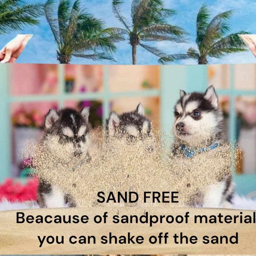 👣4/$20. Husky Puppies Trio Beach Pool Towel 55